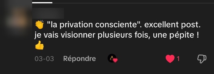 Témoignage d'un abonné
