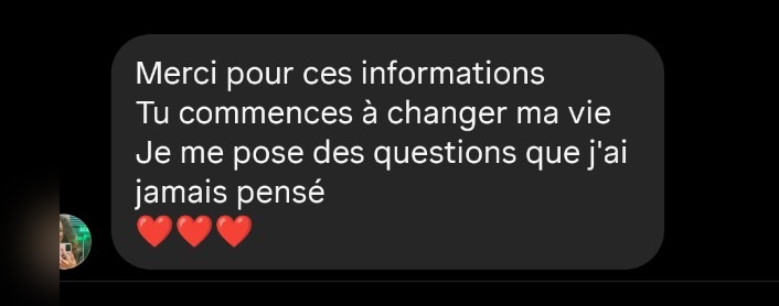 Témoignage d'un abonné
