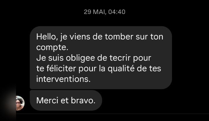 Témoignage d'un abonné
